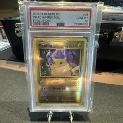 2016 Pokemon XY Evolutions Reverse Foil Holo Pikachu #35/108 Rare PSA 10 - Image 1