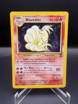 Ninetales - 13/130 - Pokemon Base Set 2 Holo Rare Card WOTC LP - Image 1