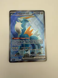2026 Pokemon Cobalion ex 103/086 CRI EN Full Art Ultra Rare Holo Pokemon Card - Image 1