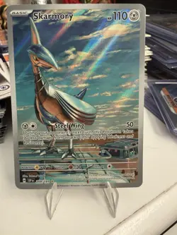 Pokemon TCG Skarmory 209/191 SV08: Surging Sparks Illustration Rare Holo Card - Image 1