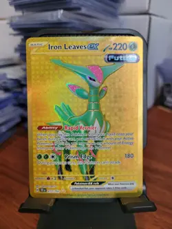Pokemon TCG Iron Leaves EX Hyper Rare Holo Card 213/162SV05: Temporal Forces - Image 1