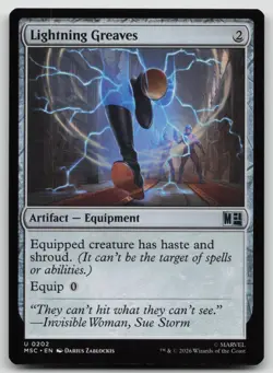 Lightning Greaves 202 Commander: Marvel Super Heroes Magic: The Gathering NM - Image 1