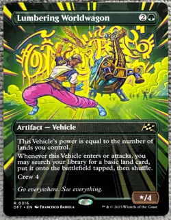 Lumbering Worldwagon (Borderless) 316 Aetherdrift Magic The Gathering - Image 1