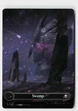 Swamp (0369) (Borderless) (Galaxy Foil) Foil L Edge of Eternities 369 NM - Image 1