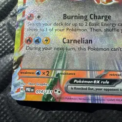 Flareon EX 14 Double Rare Prismatic Pokemon Card Holo Tera Pokemon TCG 014/131 - Image 5