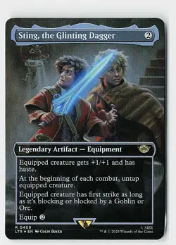 Sting, the Glinting Dagger (Borderless) Foil R Universes Beyond: The Lord of the - Image 1