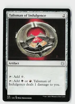 Talisman of Indulgence U Commander: Adventures in the Forgotten Realms 219 NM - Image 1