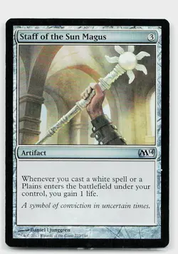 Staff of the Sun Magus Foil U Magic 2014 (M14) 222 LP - Image 1