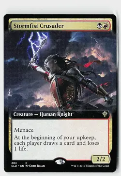 Stormfist Crusader (Extended Art) R Throne of Eldraine 383 NM - Image 1