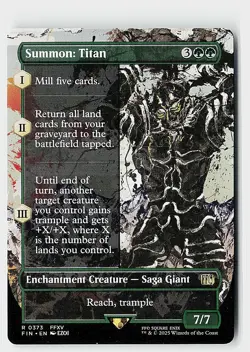 Summon: Titan (Borderless) R FINAL FANTASY 373 NM - Image 1