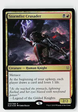 Stormfist Crusader Foil R Throne of Eldraine 203 NM - Image 1