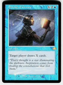 Stroke of Genius (Retro Frame) Foil R Dominaria Remastered 293 NM - Image 1