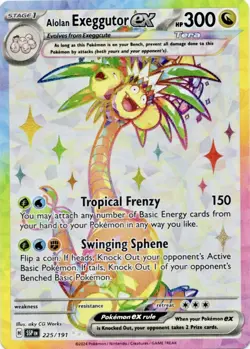 Alolan Exeggutor ex - 225/191 - Pokemon Surging Sparks Full Art Rare NM Card - Image 1