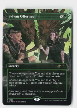 Sylvan Offering (Rainbow Foil) Foil R Secret Lair Drop Series 1309 NM - Image 1