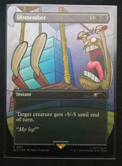 1x Dismember 7011 Rainbow Foil Spongebob Squarepants Secret Lair SLD MTG NM - Image 1