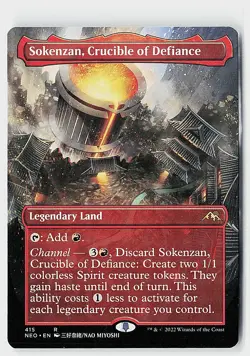Sokenzan, Crucible of Defiance (Borderless) R Kamigawa: Neon Dynasty 415 NM - Image 1