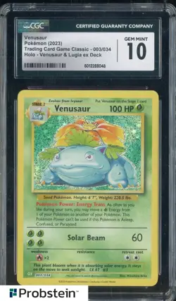2023 Pokemon Classic #003/034 Venusaur Holo Trading Card Game CGC 10 GEM MINT - Image 1