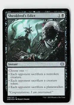 Sheoldred's Edict Foil U Phyrexia: All Will Be One 108 LP - Image 1