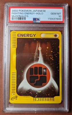 Pokemon Fighting Energy PSA 10 Holo McDonalds Japanese 2002 Card - Image 1