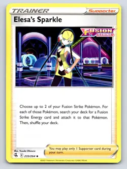 Elesa's Sparkle 233/264 Uncommon Fusion Strike Pokemon Near Mint - Image 1