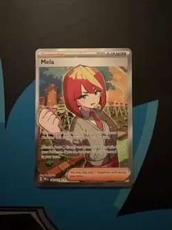 Mela - 140/131 - Pokemon Prismatic Evolutions Full Art Trainer Ultra Rare NM - Image 1