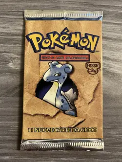 Pokemon ITALIAN Fossil Unlimited Edition Booster Pack - Factory Sealed Lapras - Image 1