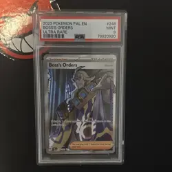 Pokemon Boss's Orders Ghetsis Ultra Rare Holo 248/193 Paldea Evolved PSA 9 - Image 1