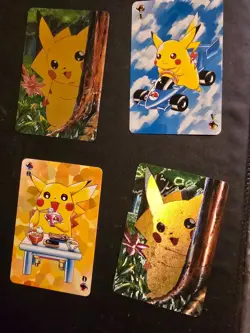 lot of rare pokemon playing cards halo foil on one side - Image 1