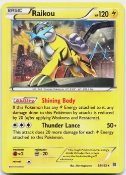 Raikou (Cosmos Holo) 055/162 Promo Blister Exclusives Pokemon Moderately Played - Image 1