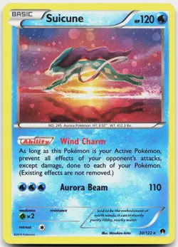 Suicune (Cosmos Holo) 030/122 Promo Blister Exclusives Pokemon Moderately Played - Image 1