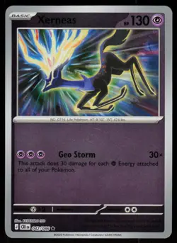 Xerneas 042/086 Rare Chaos Rising Pokemon Reverse Holo Near Mint - Image 1