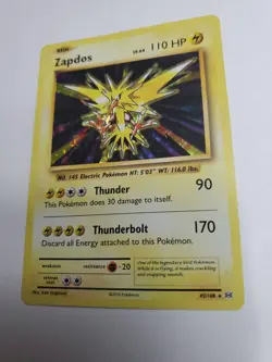 Pokemon TCG Zapdos Evolutions 42/108 Holo Rare HP/DMG - Image 2