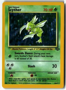 Scyther ⭐ 10/64 Holo Rare Jungle 1999 Pokemon NM/LP - Image 1