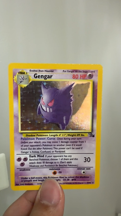 Pokemon Gengar Fossil 5/62 Holo 1999-2000 Wizards Base Set Holo - LP+/NM - Image 2