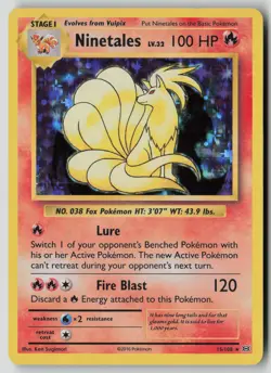Ninetales 15/108 Holo Rare Evolutions Pokemon Holo LP - Image 1