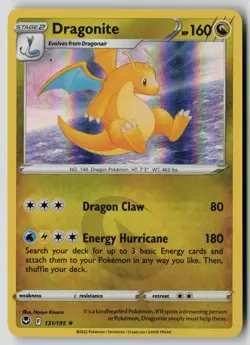 Dragonite 131/195 Holo Rare Silver Tempest Pokemon LP - Image 1