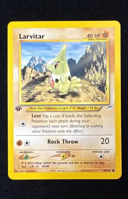 1st Edition - Larvitar - Neo Destiny - 70/105 - Pokemon TCG - LP - Image 1