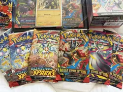 Pokemon TCG PRISMATIC EVOLUTIONS Booster BUNDLE Blister ME Flames + 7 PACKS LOT - Image 2