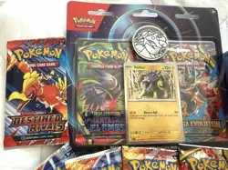 Pokemon TCG PRISMATIC EVOLUTIONS Booster BUNDLE Blister ME Flames + 7 PACKS LOT - Image 3