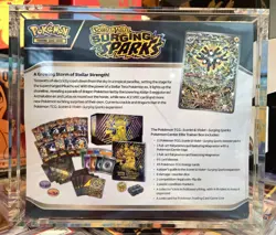 Surging Sparks Pokemon Center Elite Trainer Box with magnetic acrylic case - Image 2