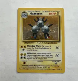 Pokemon TCG Magneton 9/102 Base Set Unlimited Holo Rare 1999 LP-NM - Image 1