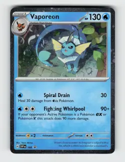 Vaporeon (Cosmos Holo) 168 Promo Scarlet & Violet Promo Pokemon Near Mint - Image 1