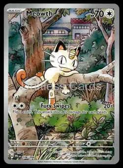 Meowth 106/094 Illustration Rare Phantasmal Flames Pokemon Holo NM/M - Image 1