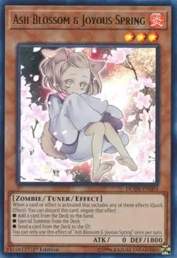 Ash Blossom & Joyous Spring (Alternate Art) - DUDE-EN003 - Ultra Rare - 1st Edit - Image 1