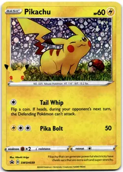 Pikachu - (General Mills) Promo Miscellaneous Cards & Products SWSH039 NM - Image 1