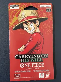 One Piece OP13 Carrying on His Will Sleeved Booster Sealed Pack Lot x (22) - Image 2