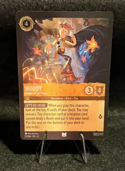 Disney Lorcana - Woody - Leader of the Toys 21/204 Wilds Unknown Cold Foil - NM! - Image 1