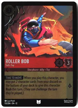 Disney Lorcana TCG Roller Bob Sid's Toy 113/204 Foil Wilds Unknown - Image 1