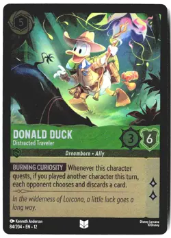 Disney Lorcana TCG Donald Duck - Distracted Traveler 84/204 Foil Wilds Unknown - Image 1