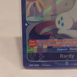 Hasbro My Little Pony Card Game Rarity SD01-SR06 SR Foil Unicorn Cost 6 1st - Image 4